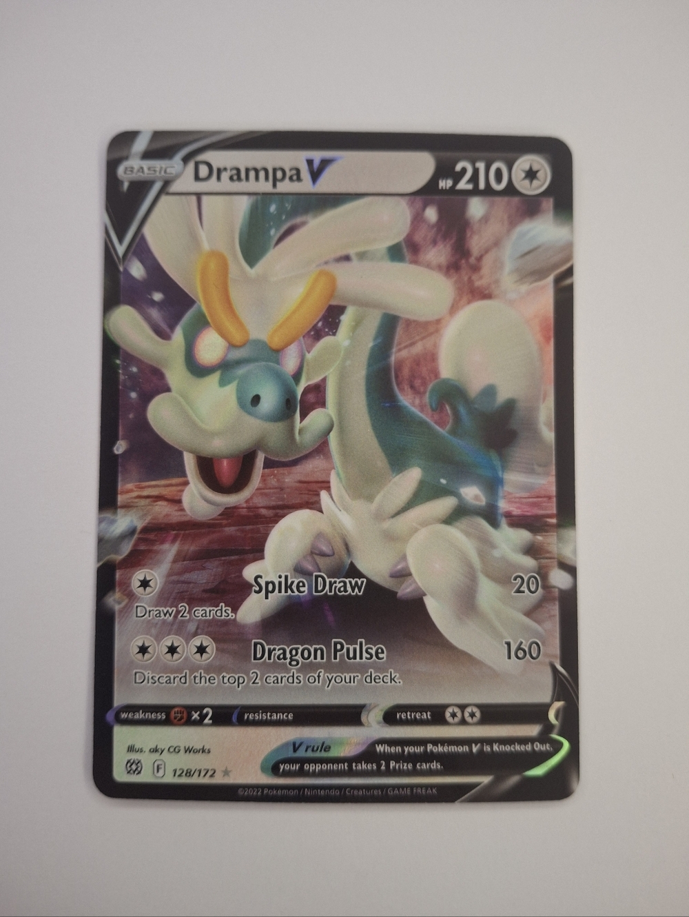 DrampaV 128/172 Holo Full Art Rare Brilliant Stars Pokemon Trading Card TCG NM
